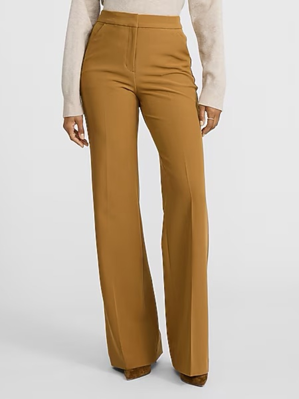 Express Flare Trouser Slacks - High Rise